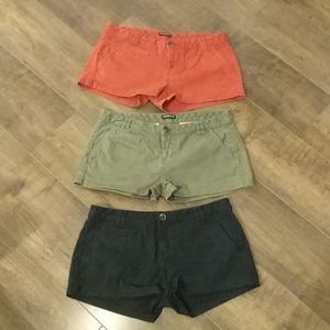 3 pairs of Express shorts all size 4 black.